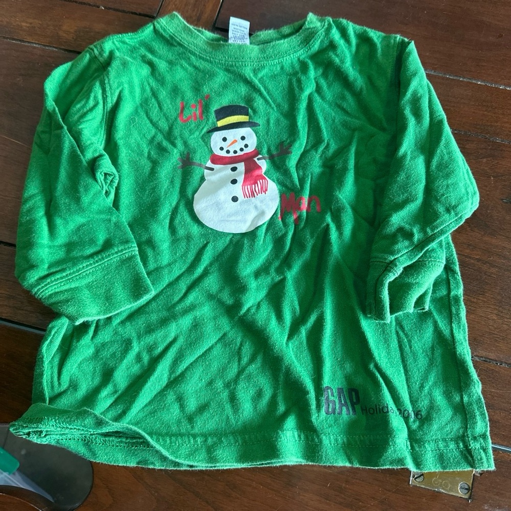 Long sleeve snowman shirt